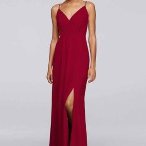 David's Bridal Long Bridesmaid dress
